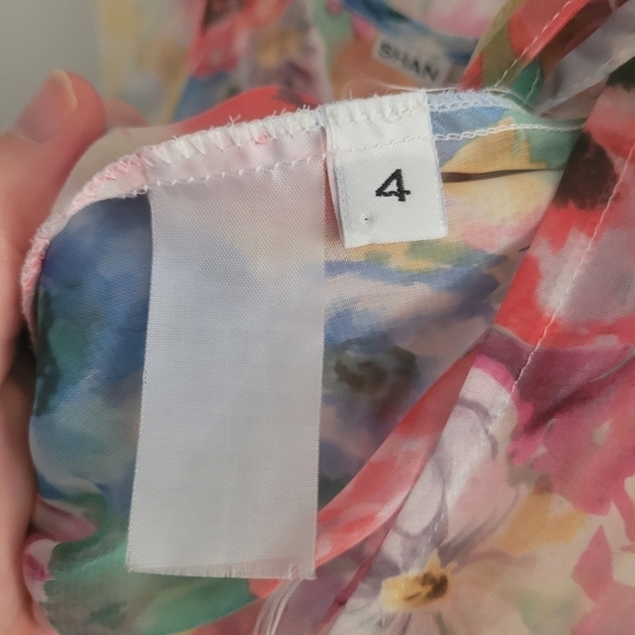 Shan floral tie back maxi slip size 4 - Picture 8 of 8